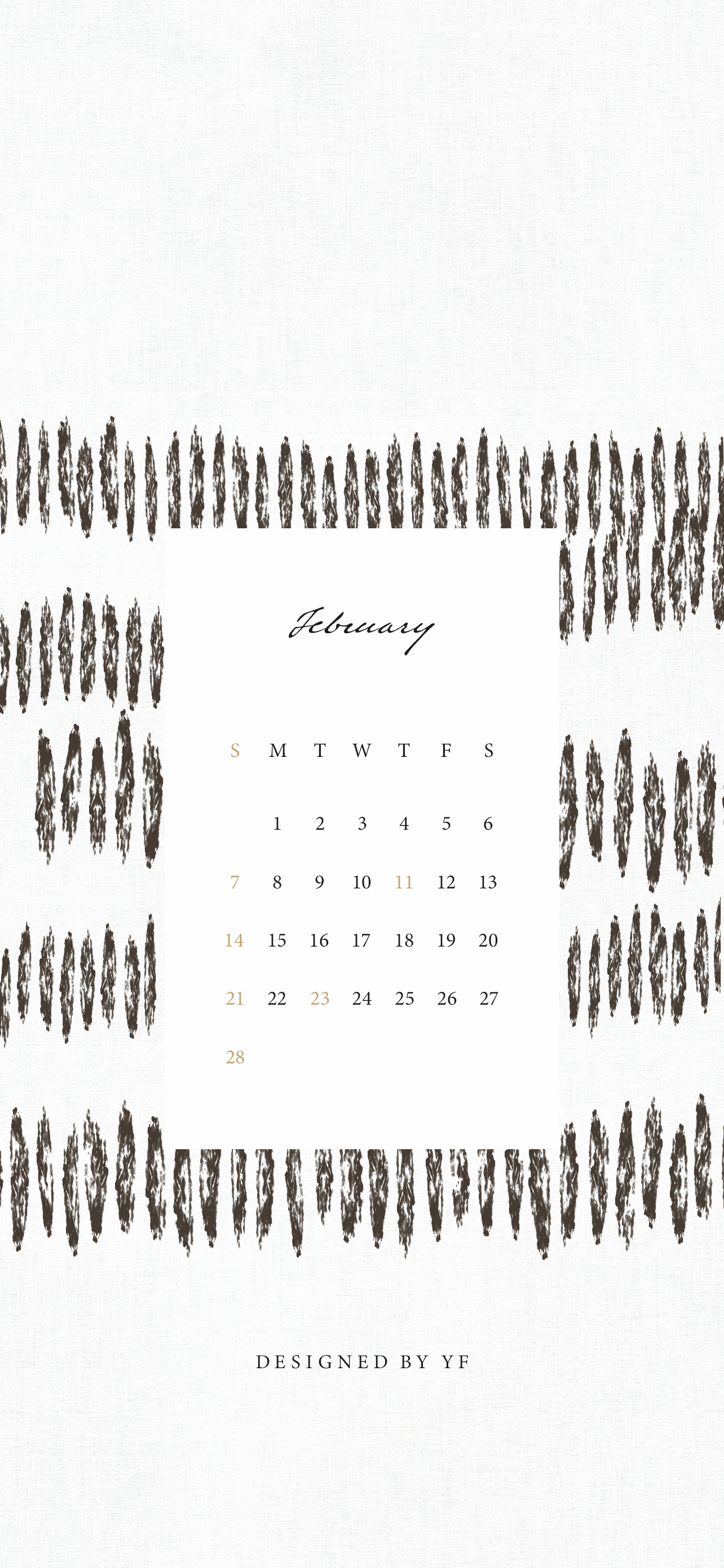February 21 Calendar Wallpaper For The Iphone Designed By Yf