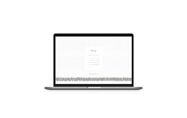 February 2021 Calendar Wallpaper for iMac and MacBook.