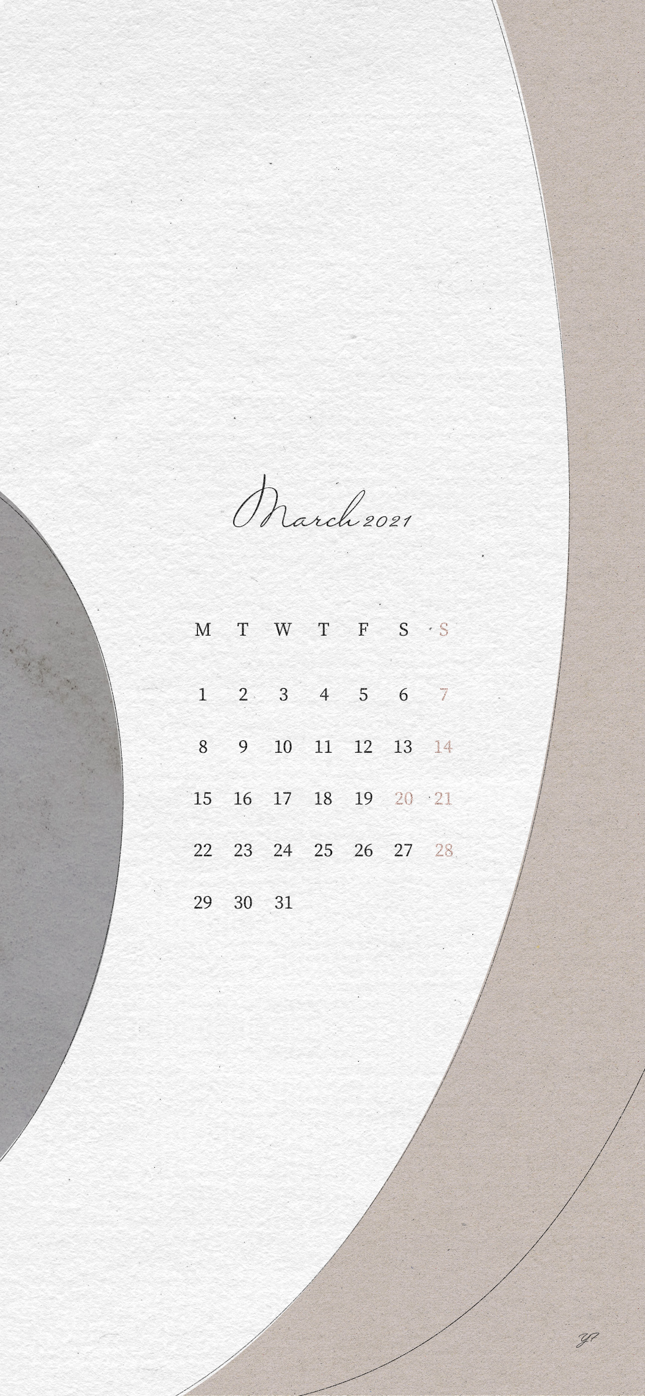 March 2021 Calendar Wallpaper For The Iphone Design By Yf