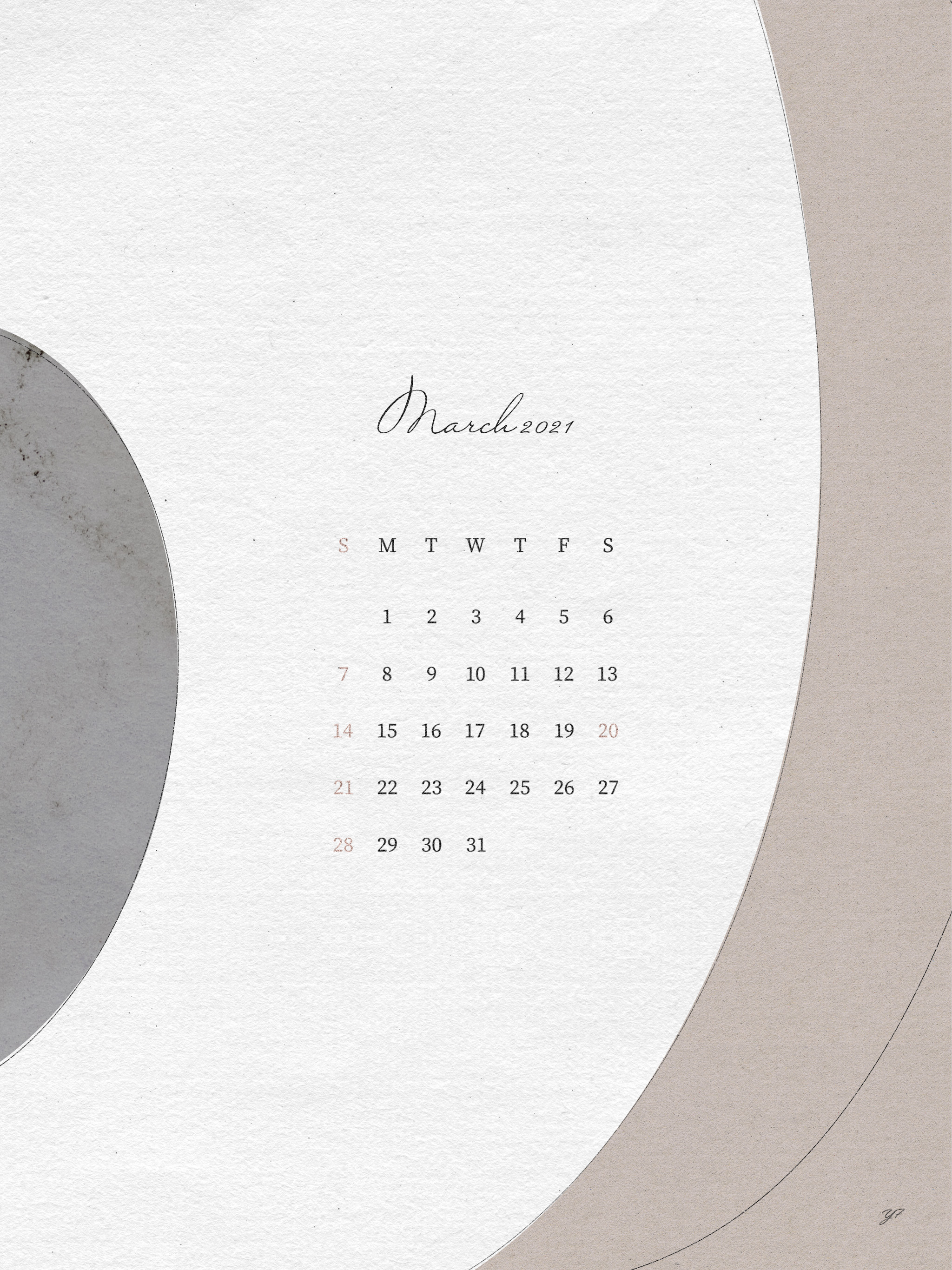 March 21 Calendar Wallpaper For The Ipad Design By Yf