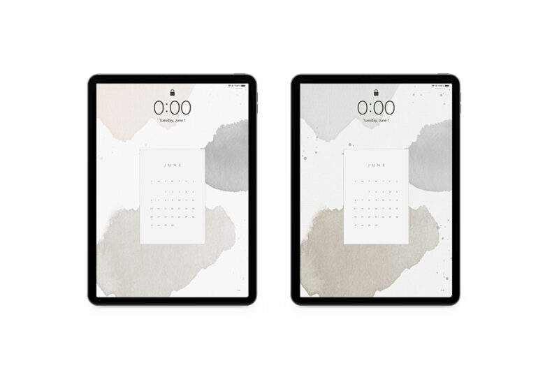 June 2021 Calendar Wallpaper for the iPad.