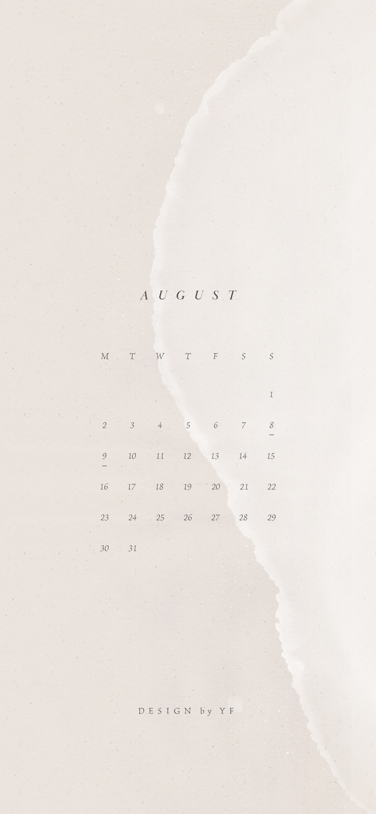 August 21 Calendar Wallpaper For The Iphone Design By Yf