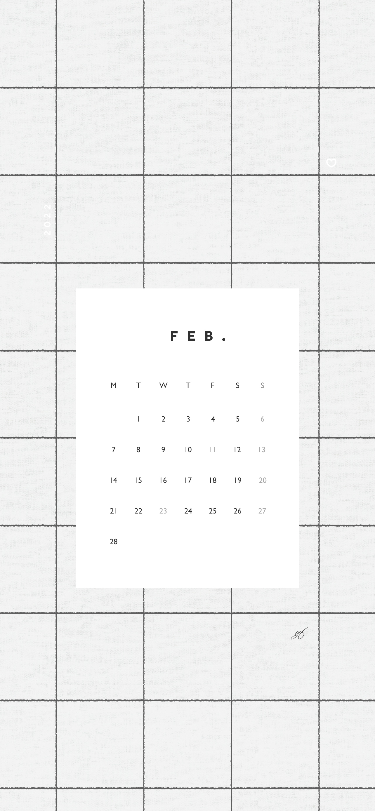 February 22 Calendar Wallpaper For The Iphone Design By Yf