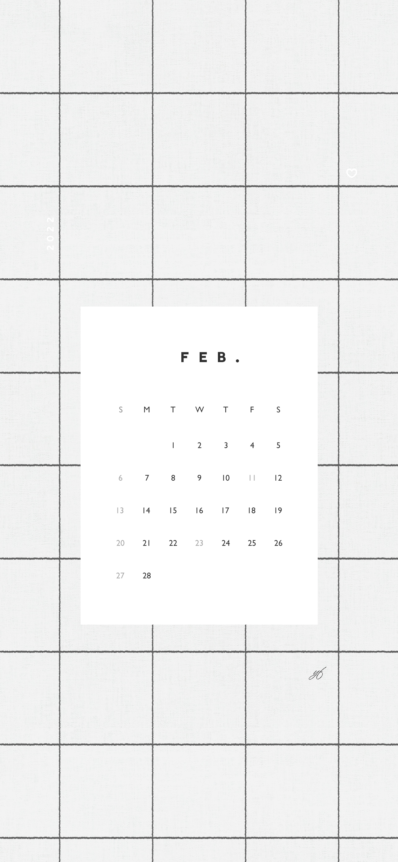 February 22 Calendar Wallpaper For The Iphone Design By Yf