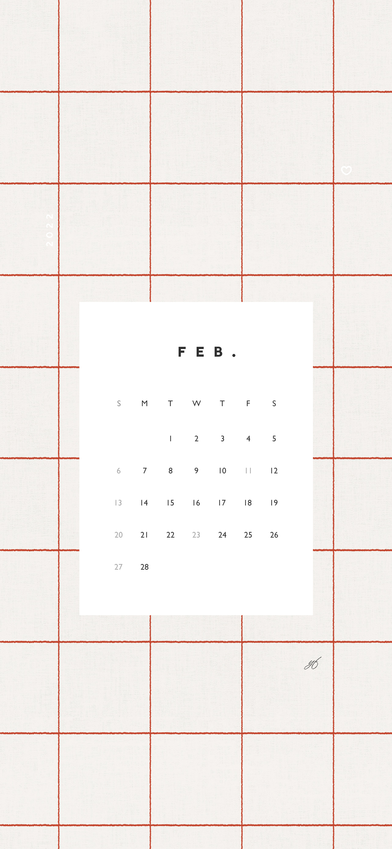 February 22 Calendar Wallpaper For The Iphone Design By Yf