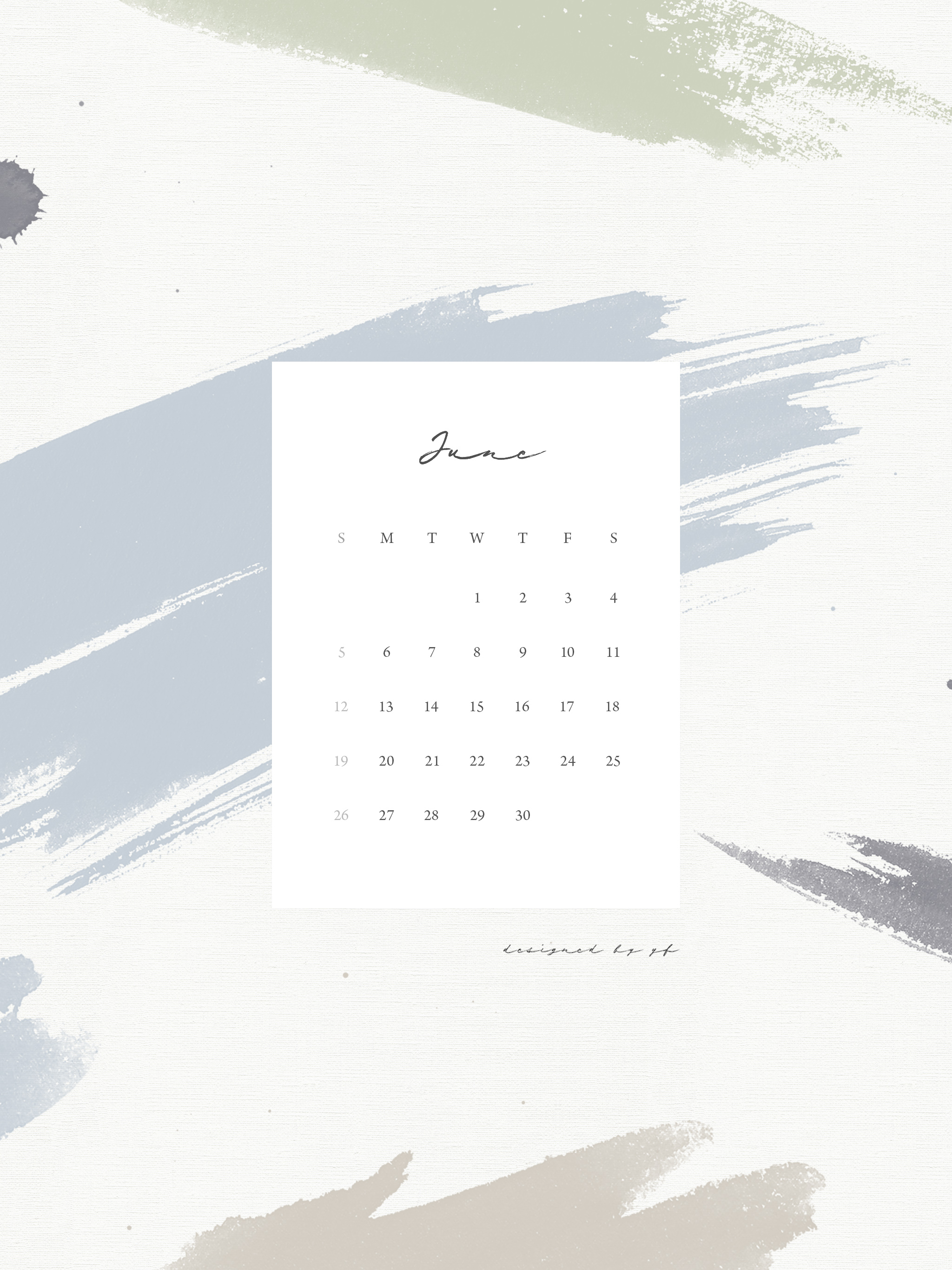 June 22 Calendar Wallpaper For The Ipad Design By Yf