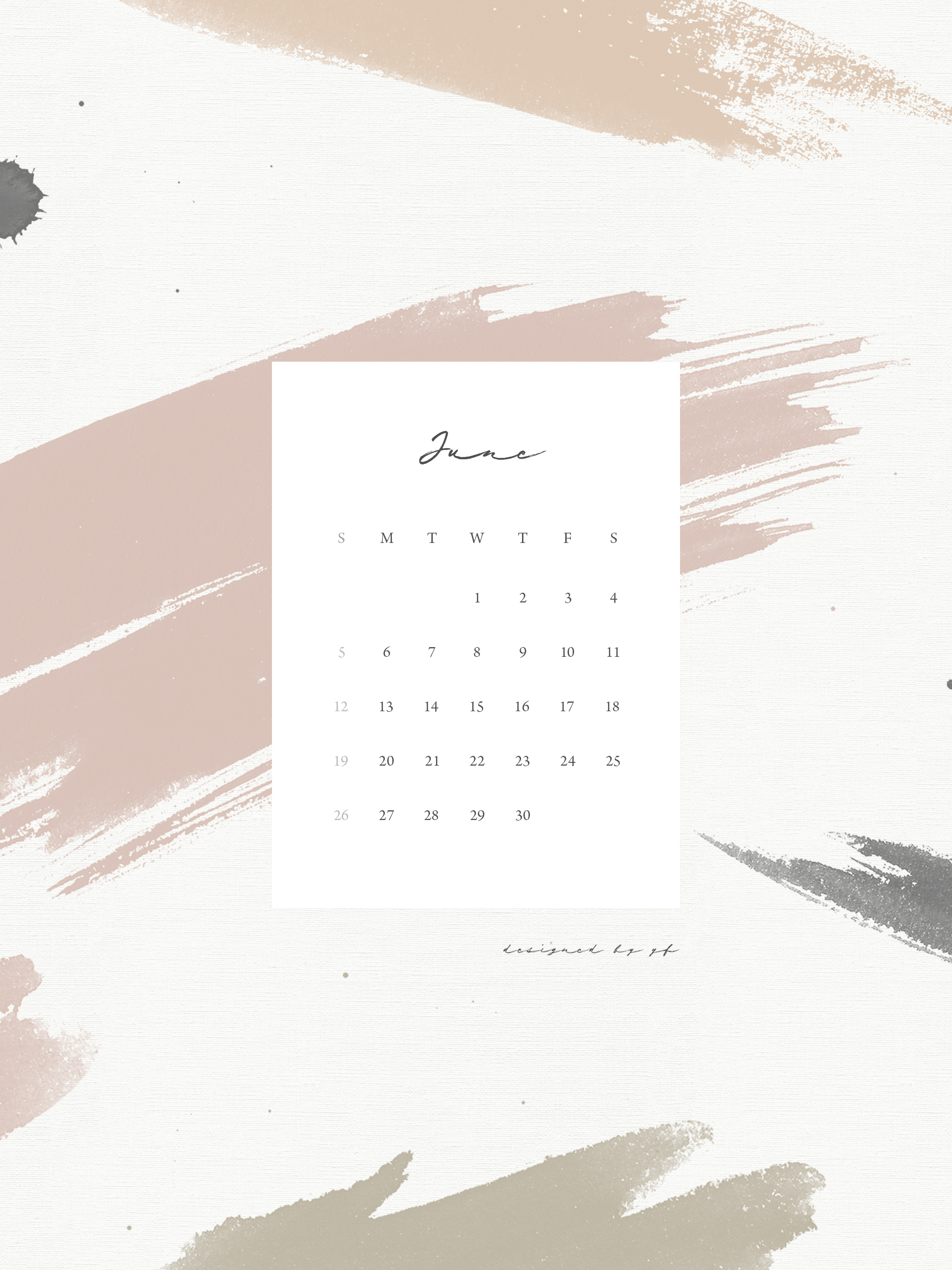 June 22 Calendar Wallpaper For The Ipad Design By Yf