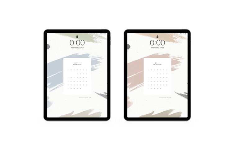 June 2022 Calendar Wallpaper for the iPad.
