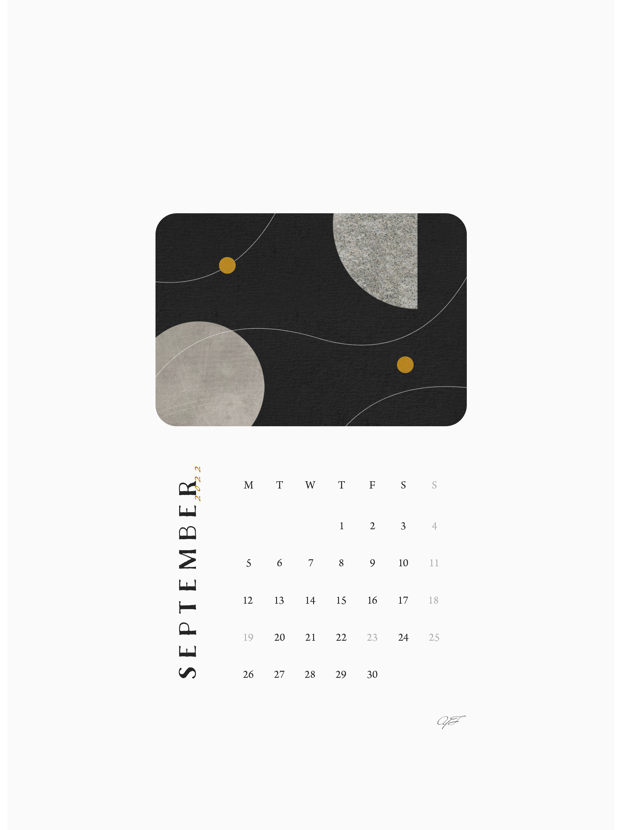 September 22 Calendar Wallpaper For The Ipad Design By Yf