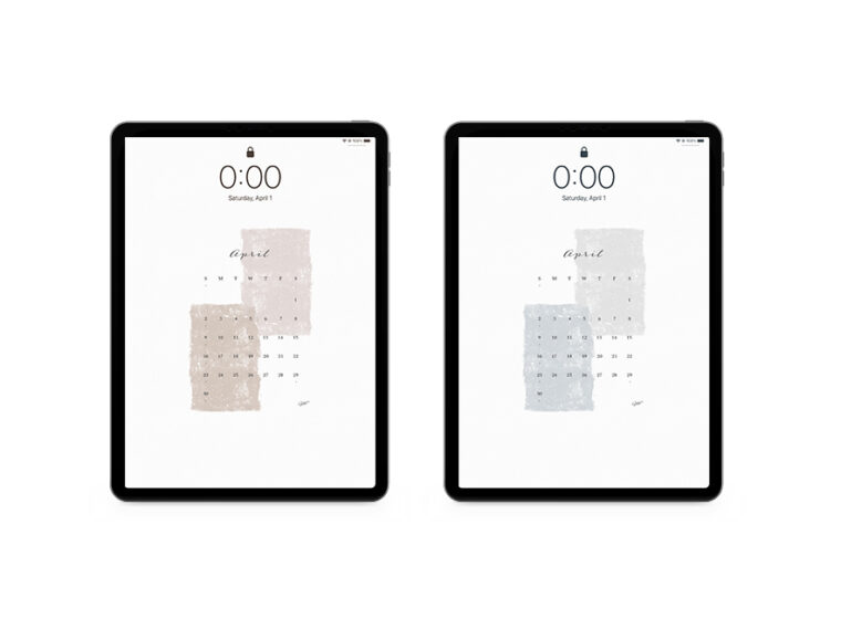 April 2023 Calendar Wallpaper for the iPad.